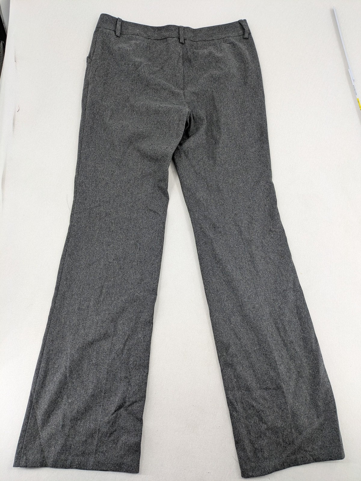 BENETTON grey pants wool blend flared leg business style, versatile and elegant design.