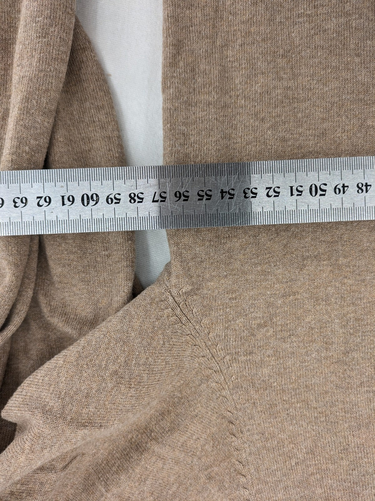Nizzin Amsterdam knit jumper beige V-neck with button placket and soft cotton blend.