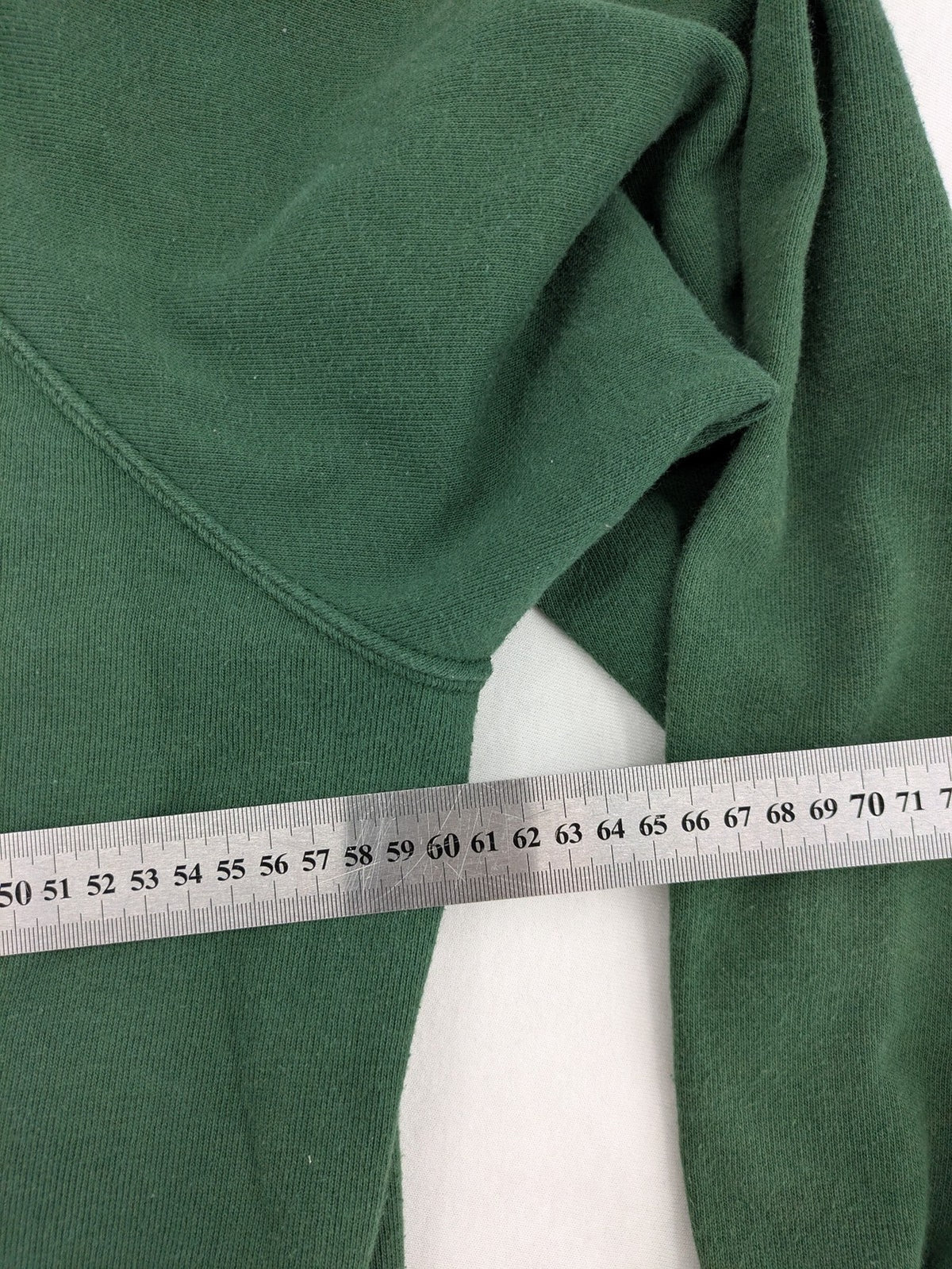 Fruit of the Loom green turtle neck jumper with embroidered Deutschland eagle logo.