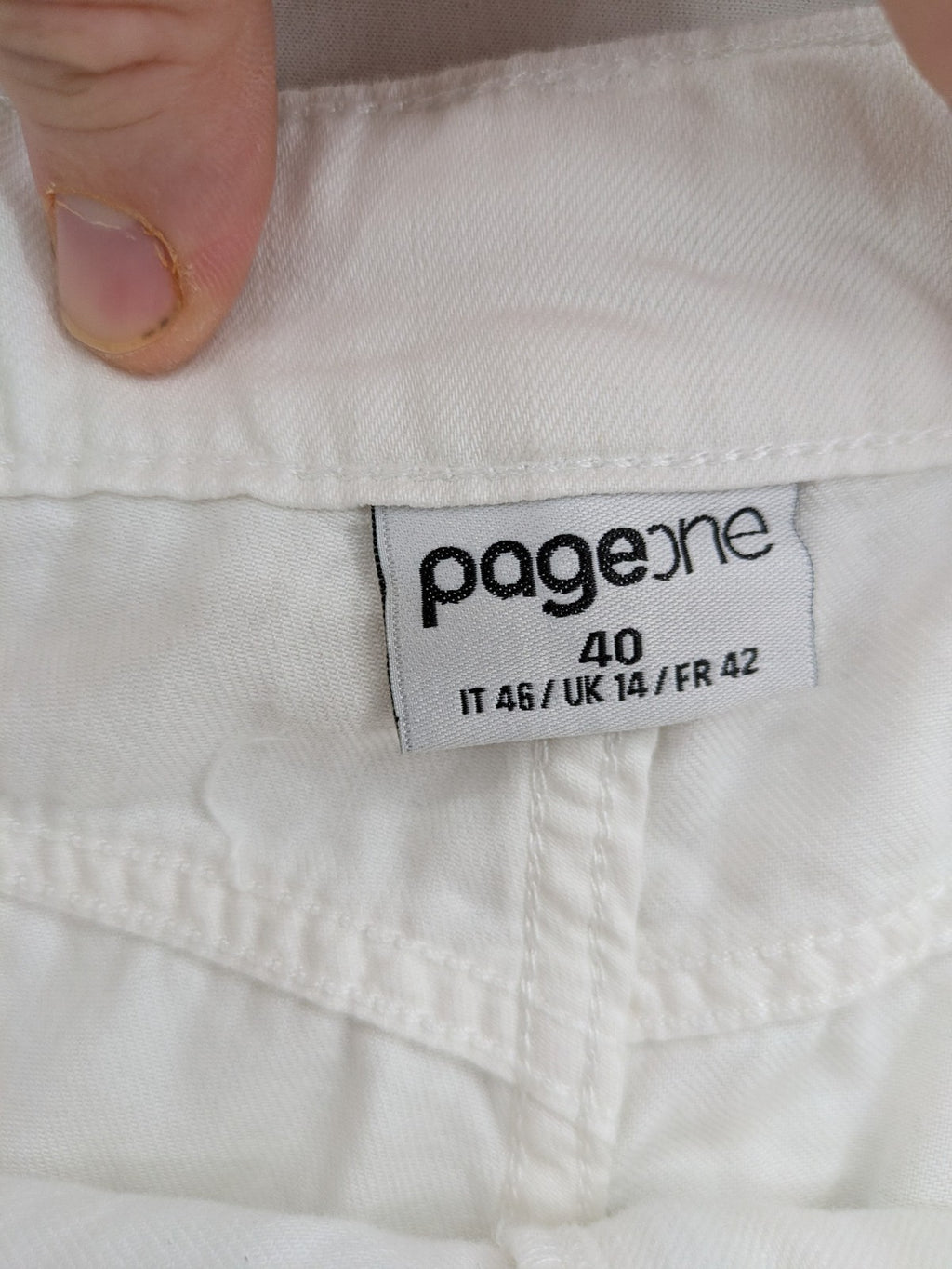 Page One white culotte pants high waist wide leg breathable linen blend with matching belt
