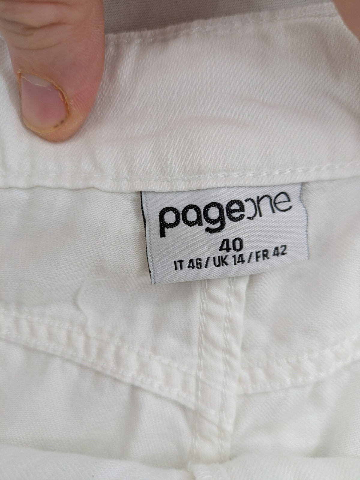 Page One white culotte pants high waist wide leg breathable linen blend with matching belt