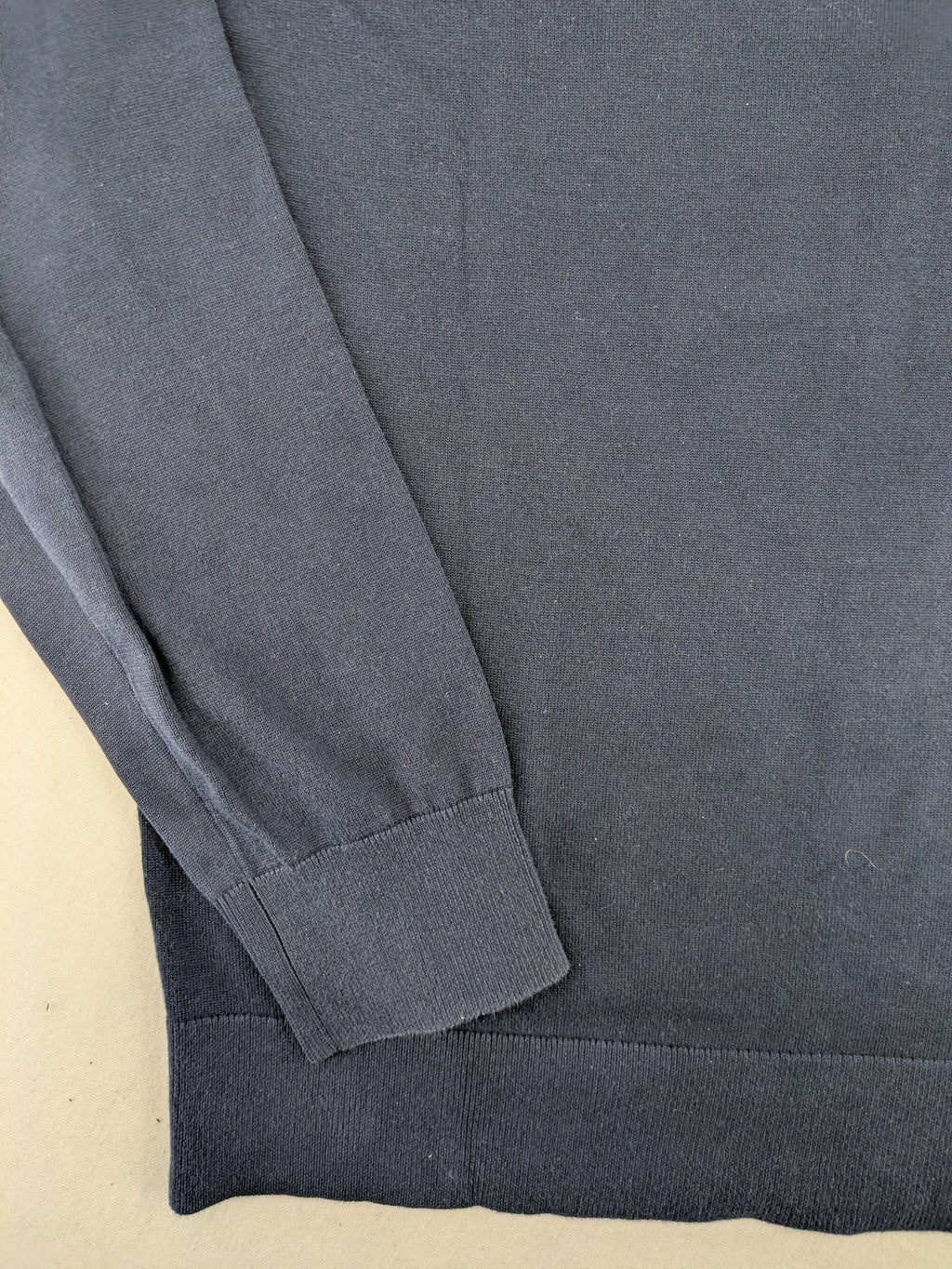Tommy Hilfiger navy turtle neck jumper, soft cotton, classic logo detail.