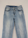 LASCANA blue straight jeans stonewashed finish with double button closure and classic 5-pocket style.