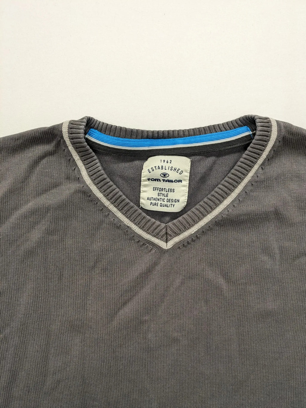 Tom Tailor grey turtle neck jumper with ribbed cuffs and stylish collar.