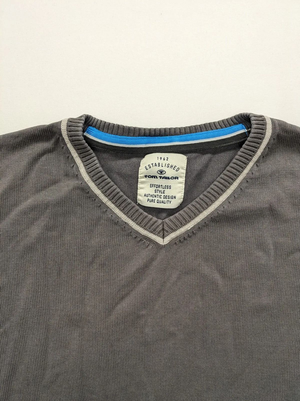 Tom Tailor grey turtle neck jumper with ribbed cuffs and stylish collar.