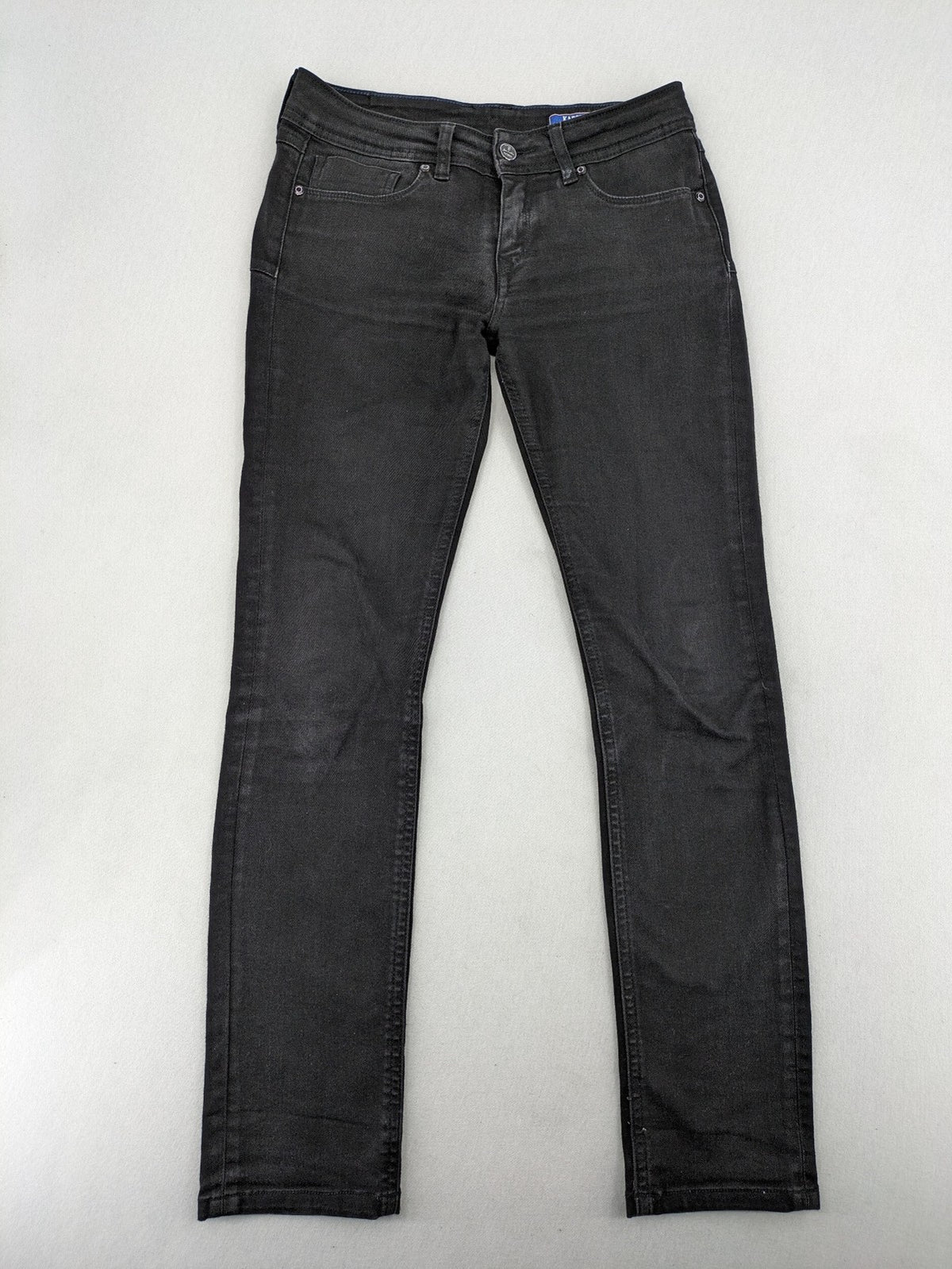 Kaporal black slim fit jeans with classic 5-pocket design and stretch denim material.
