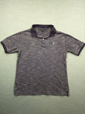 Nautica grey melange polo shirt with contrasting collar and embroidered sail logo.