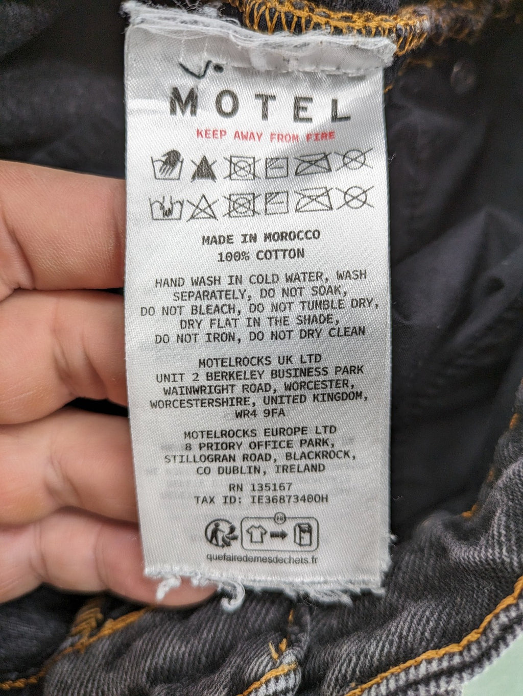 Motel grey wide leg baggy jeans with high waist and classic 5-pocket design.