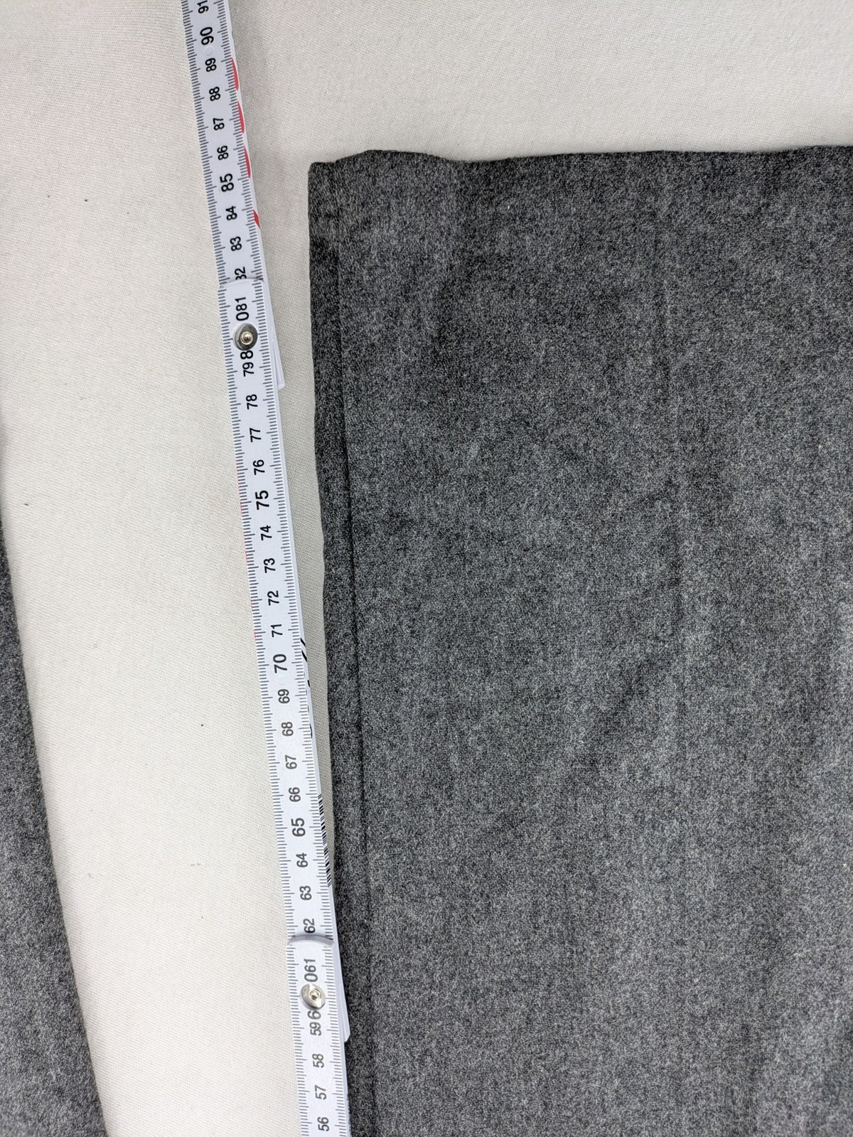 BENETTON grey pants wool blend flared leg business style, versatile and elegant design.