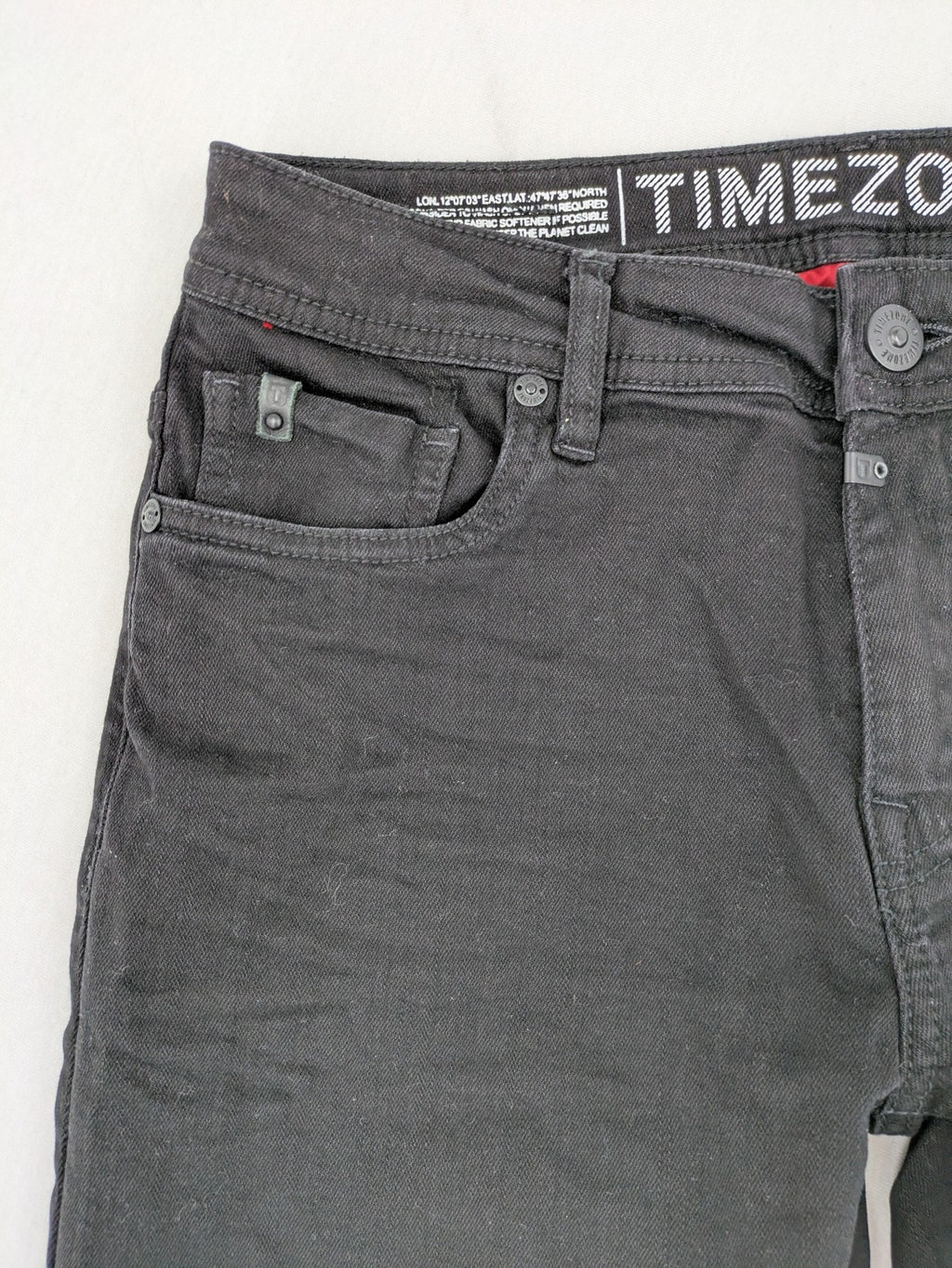 Timezone grey straight jeans slim fit 5-pocket design with stretch material