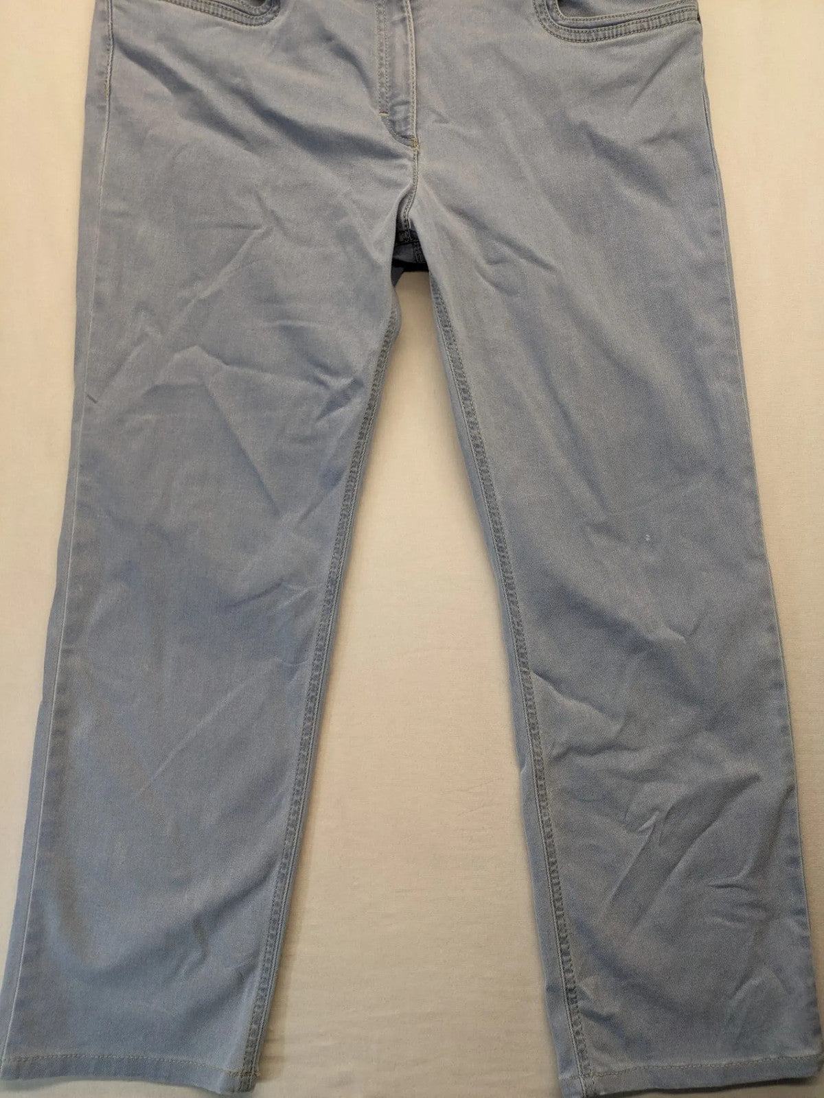 Zerres blue straight jeans 5-pocket style with stretch fabric and logo detail.