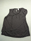 Hayden pink top asymmetrical layered design with ruffle detail, made of 100% polyester.