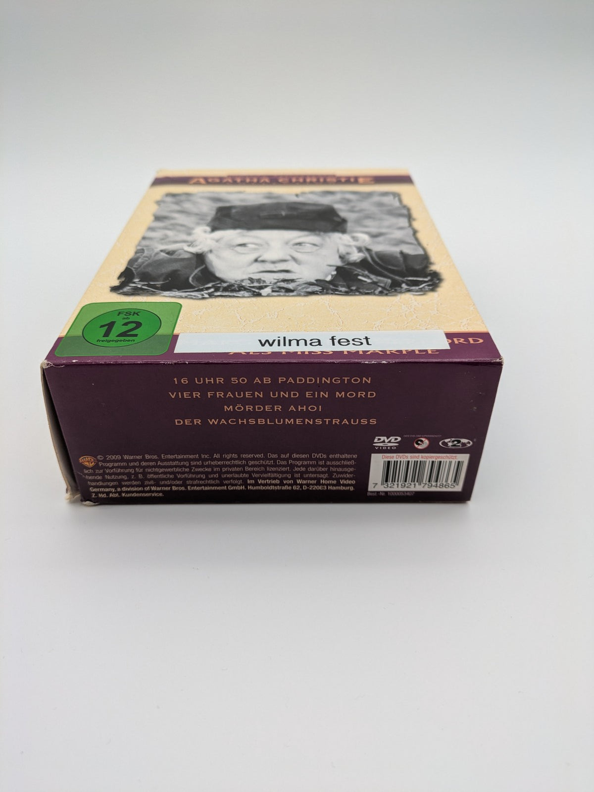 Agatha black and grey DVD box set featuring Miss Marple films with classic artwork.