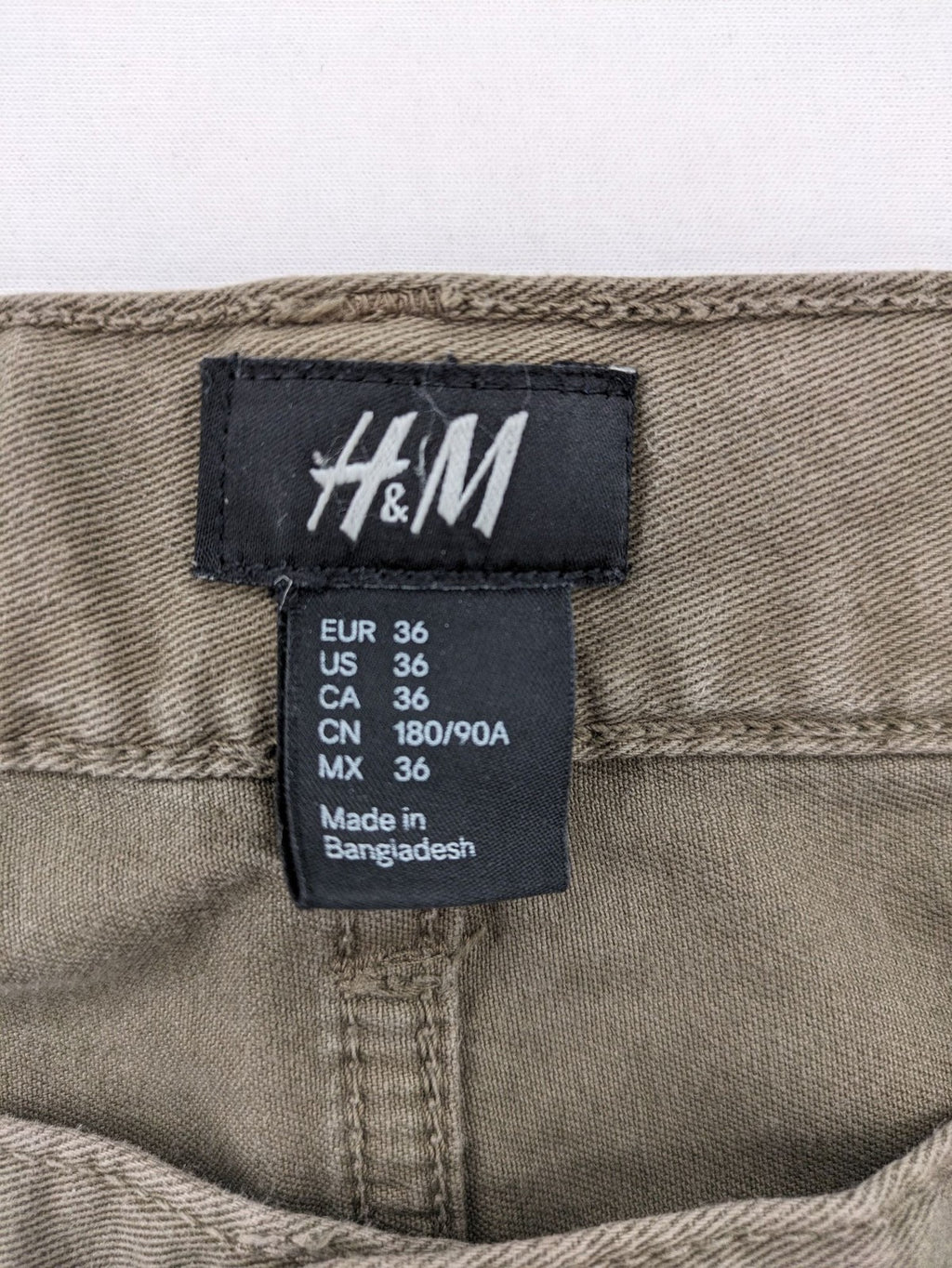 H&M khaki chino pants five-pocket design cotton stretch material