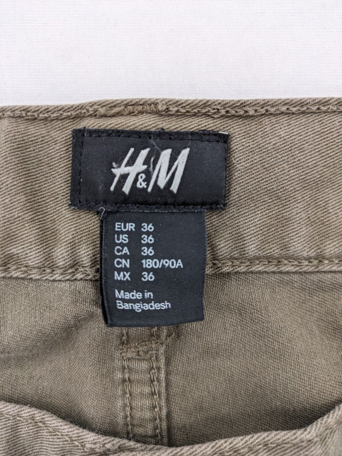 H&M khaki chino pants five-pocket design cotton stretch material