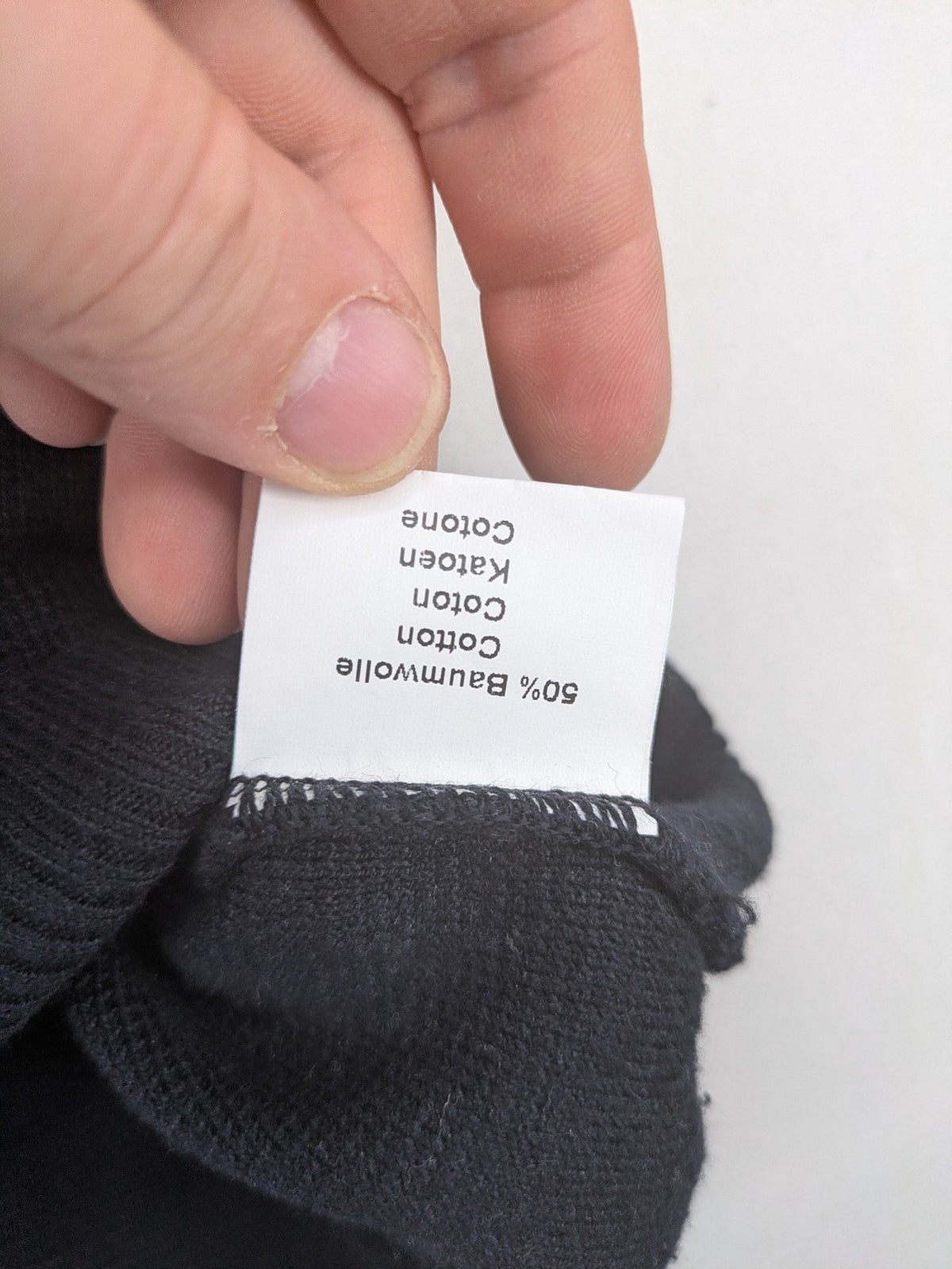 Louis Fashion grey turtle neck jumper with V-neck and ribbed cuffs.