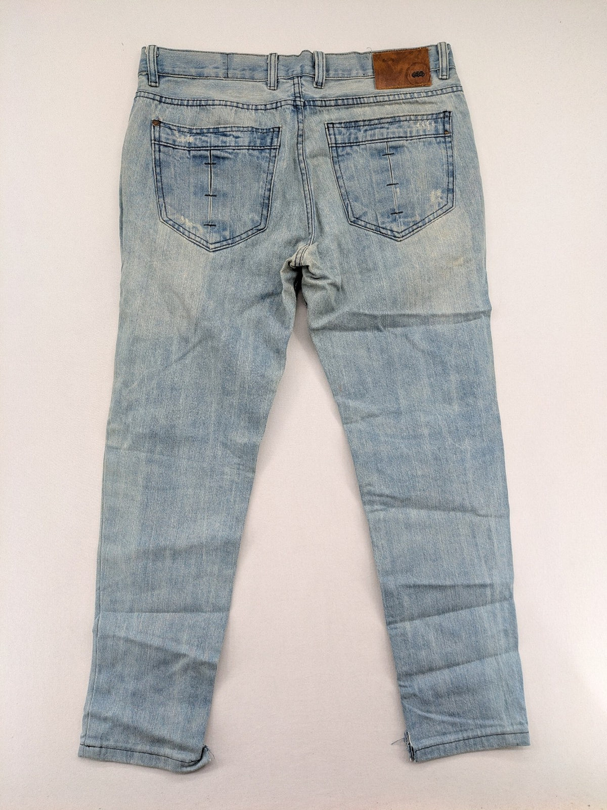 GOOD JEANS straight jeans light blue distressed vintage wash with 5-pocket design
