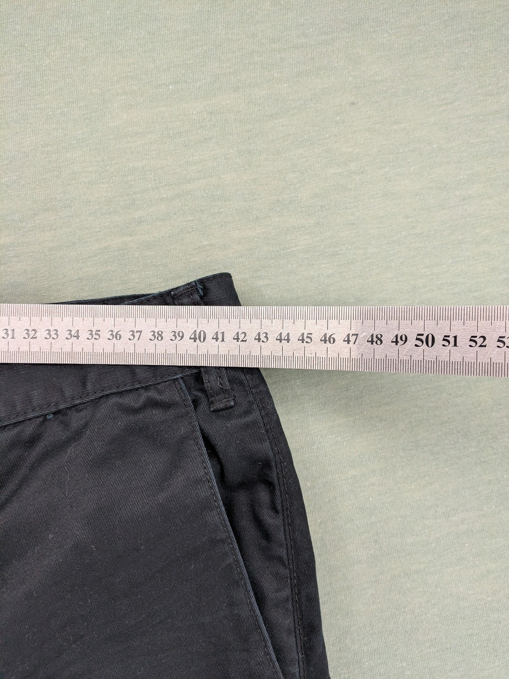 Sisley grey chino pants straight fit button fly classic style cotton material
