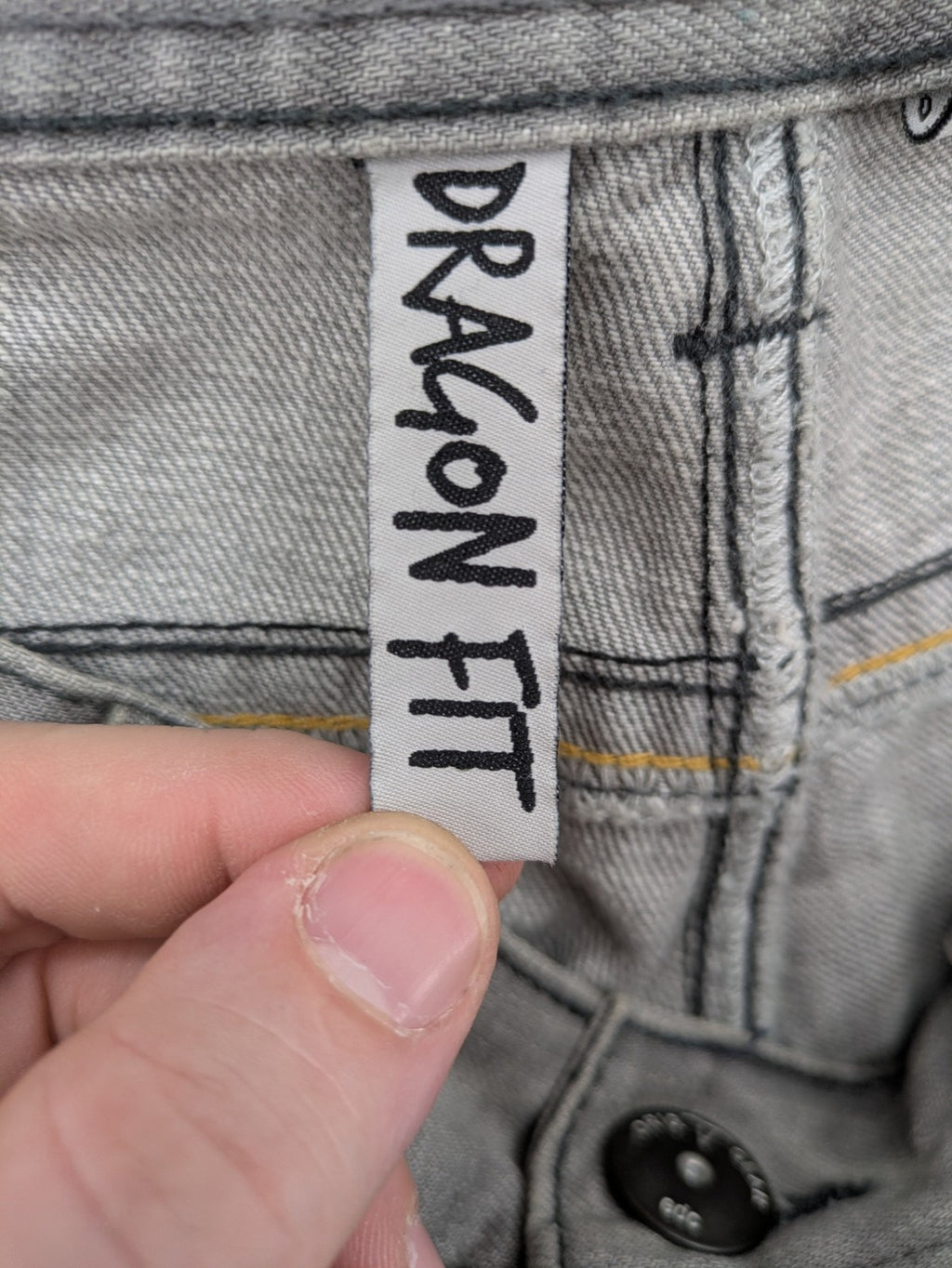 Esprit grey straight jeans with button fly and classic 5-pocket design.