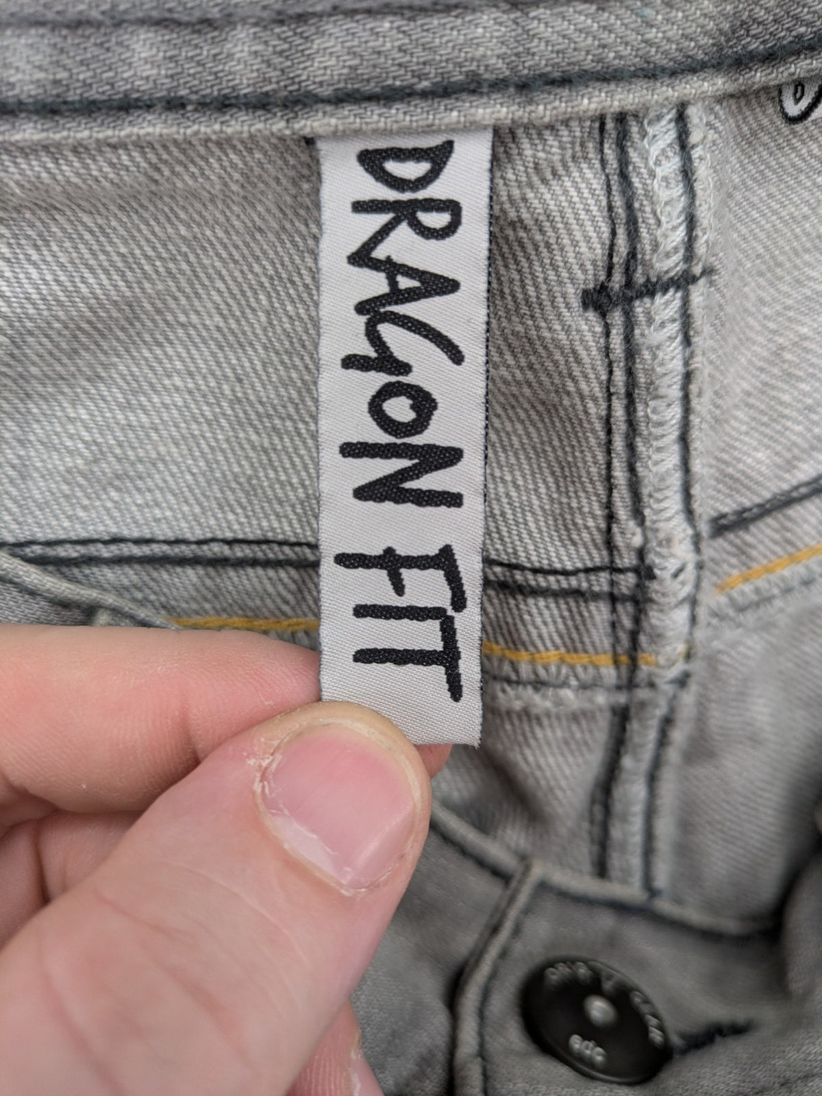 Esprit grey straight jeans with button fly and classic 5-pocket design.