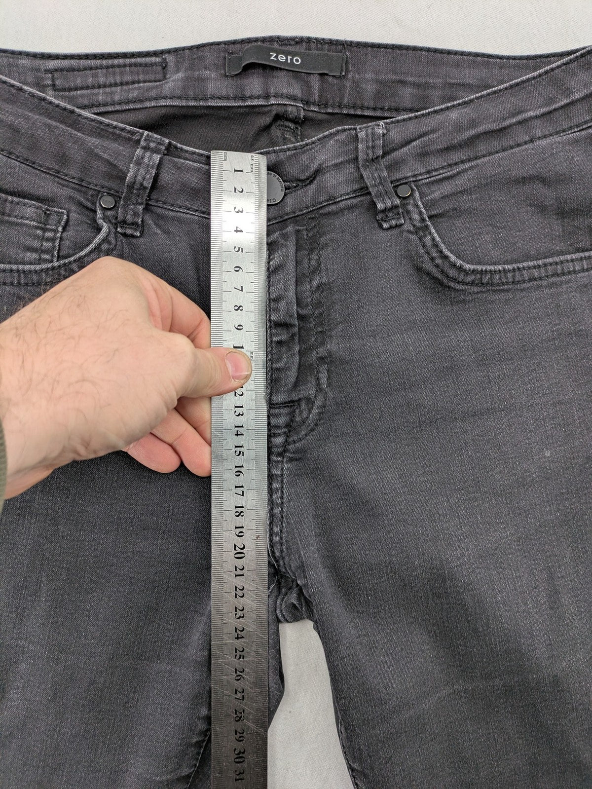 zero straight jeans black grey washed look classic 5-pocket design stretchy material