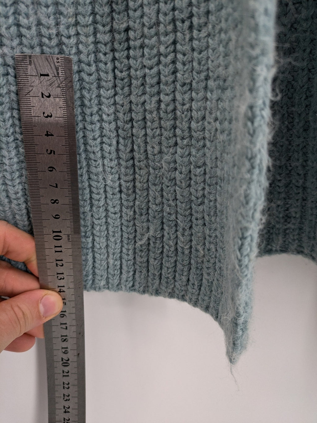 Orsay grey turtle neck jumper open front longline chunky knit with pockets.