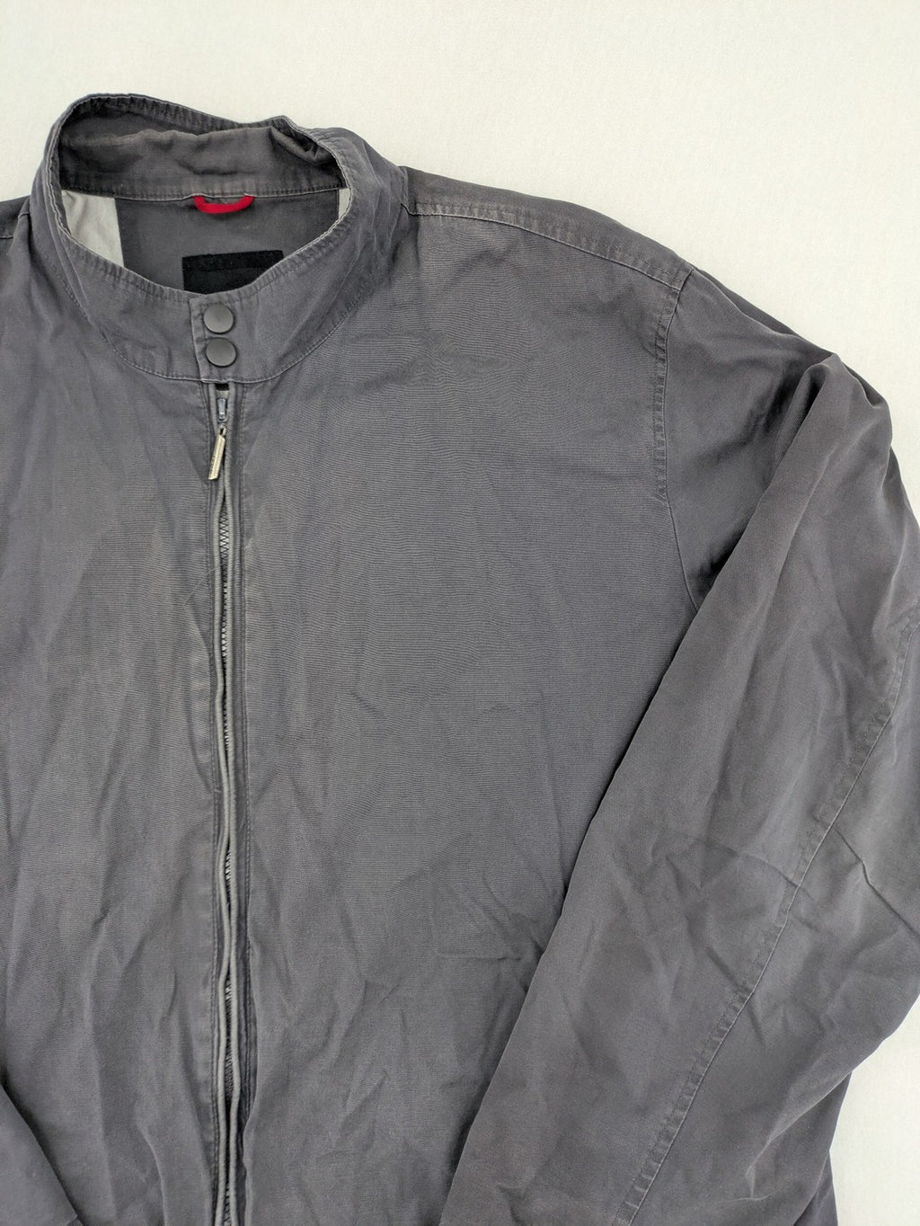 4YOU grey jacket size XXL cotton with stand-up collar and zipper closure.