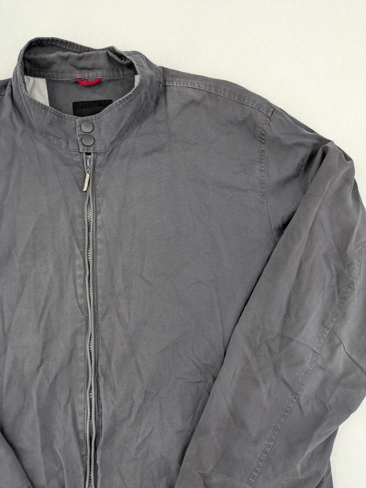 4YOU grey jacket size XXL cotton with stand-up collar and zipper closure.