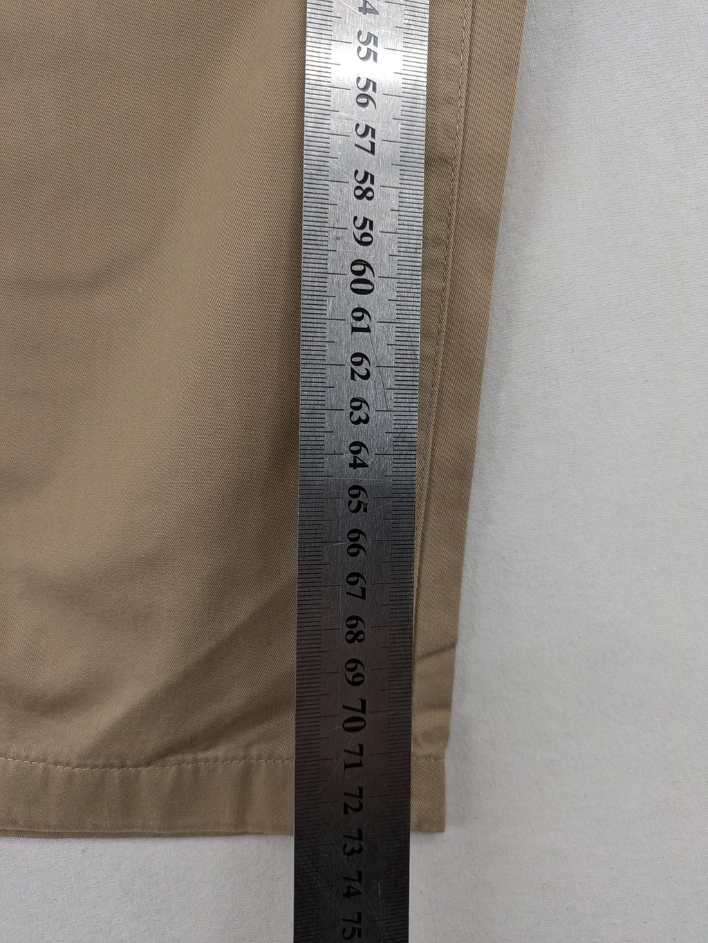 COS beige chino pants flat front straight cut cotton-lyocell blend