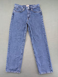 C&A blue straight jeans relaxed fit classic 5-pocket design durable denim material
