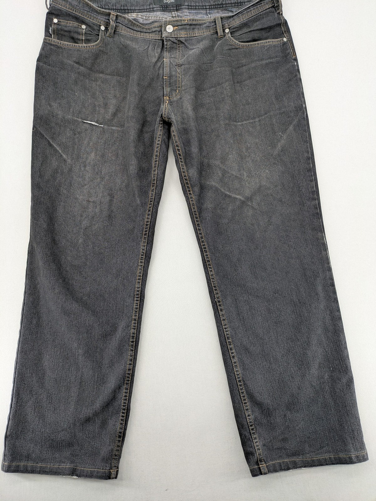 Bugatti straight jeans blue grey 5-pocket design with stretch denim material