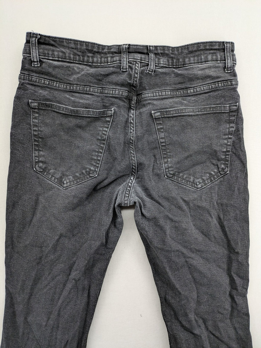 up2 fashion grey slim fit jeans distressed ripped knees cotton blend
