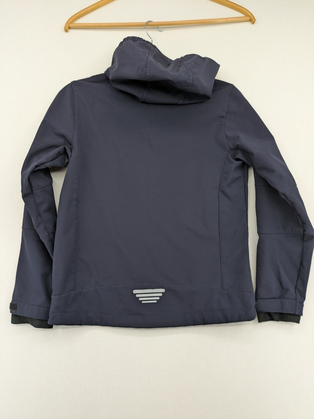 cmp green and navy softshell jacket with Clima Protect logo and fleece lining
