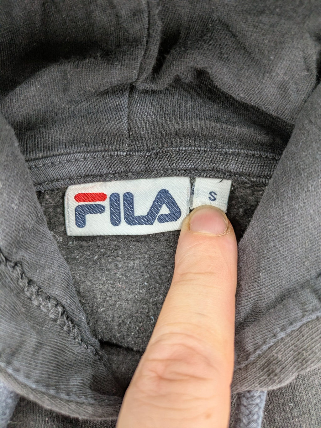 Fila turtle neck jumper multi with large logo on chest and sleeve text.