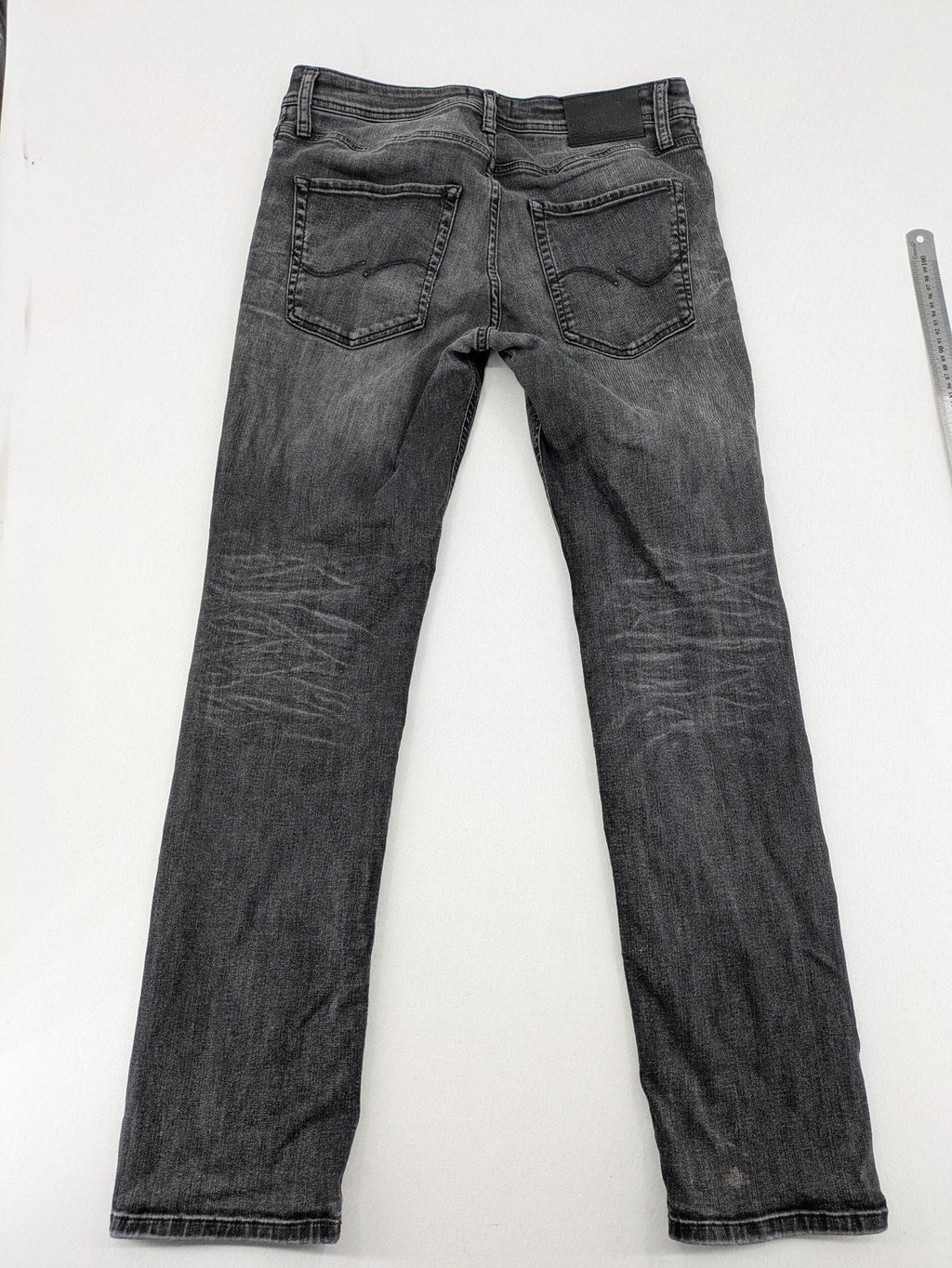 Jack & Jones straight jeans faded black grey wash five-pocket design stretch denim