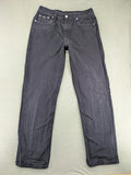 BOSS Hugo Boss grey straight jeans classic 5-pocket design with leather patch.