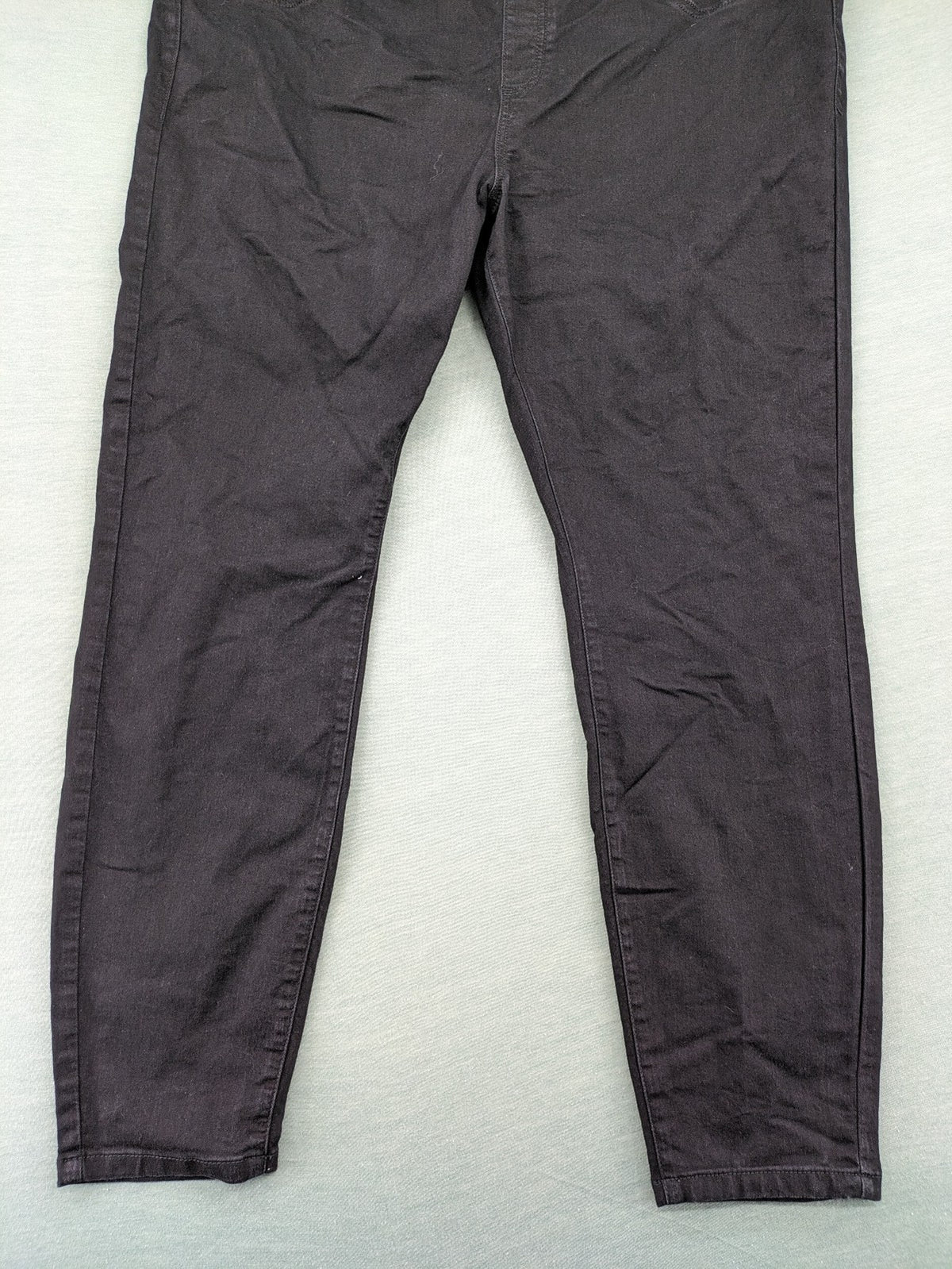 Clockhouse black jeggings mid rise pull-on style with elastic waistband and stretch material.