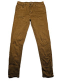 Pin Up khaki skinny jeans classic 5-pocket design with zipper and button closure