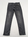 Zara black grey straight jeans five-pocket design stretch denim