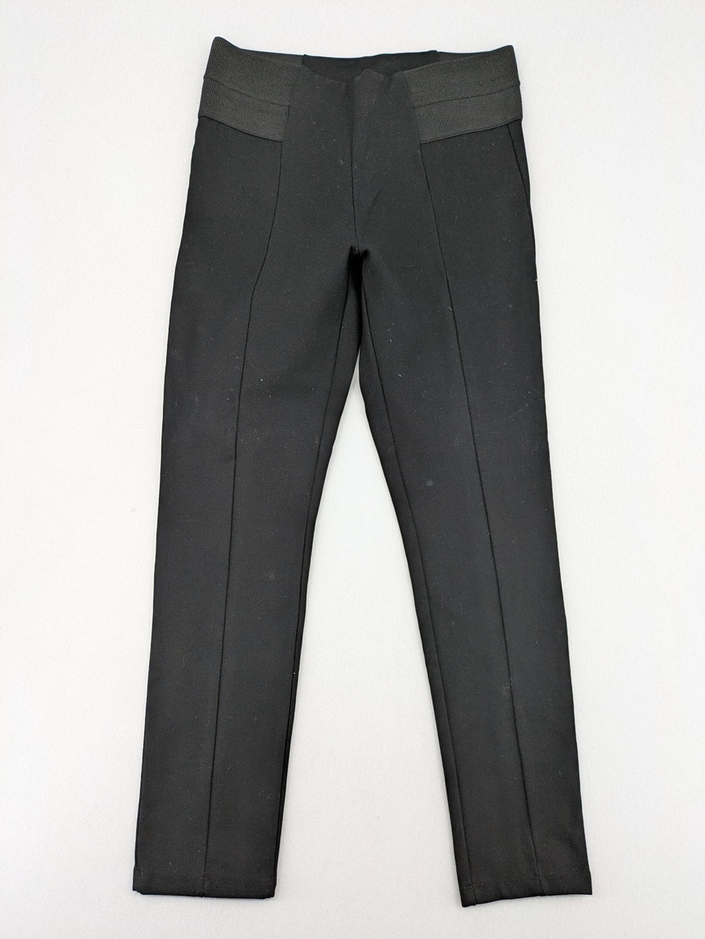 Zara Basic black bicycle tights high-rise with smooth stretch fabric and flattering front seam.