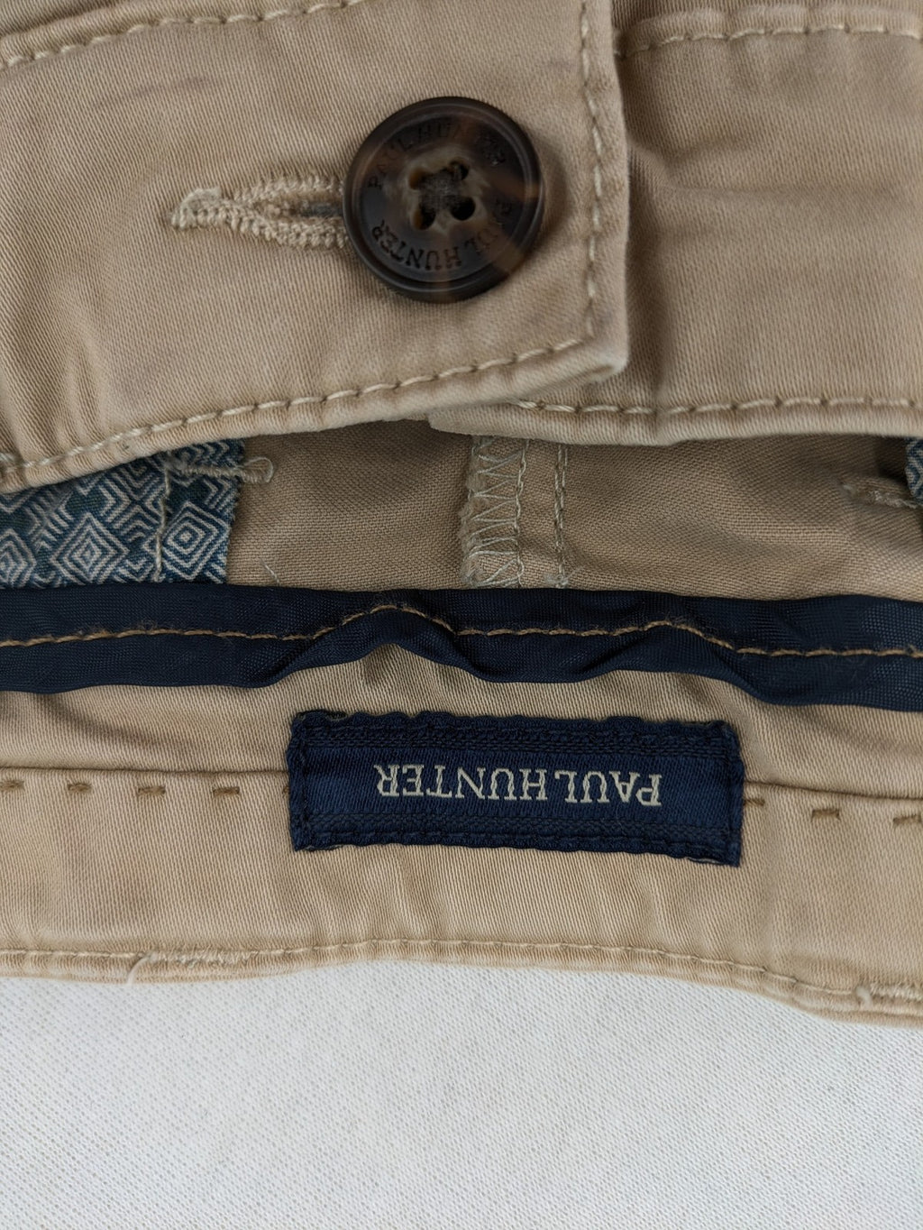 Paul Hunter beige chino pants Oscar Regular Fit cotton with stretch material.