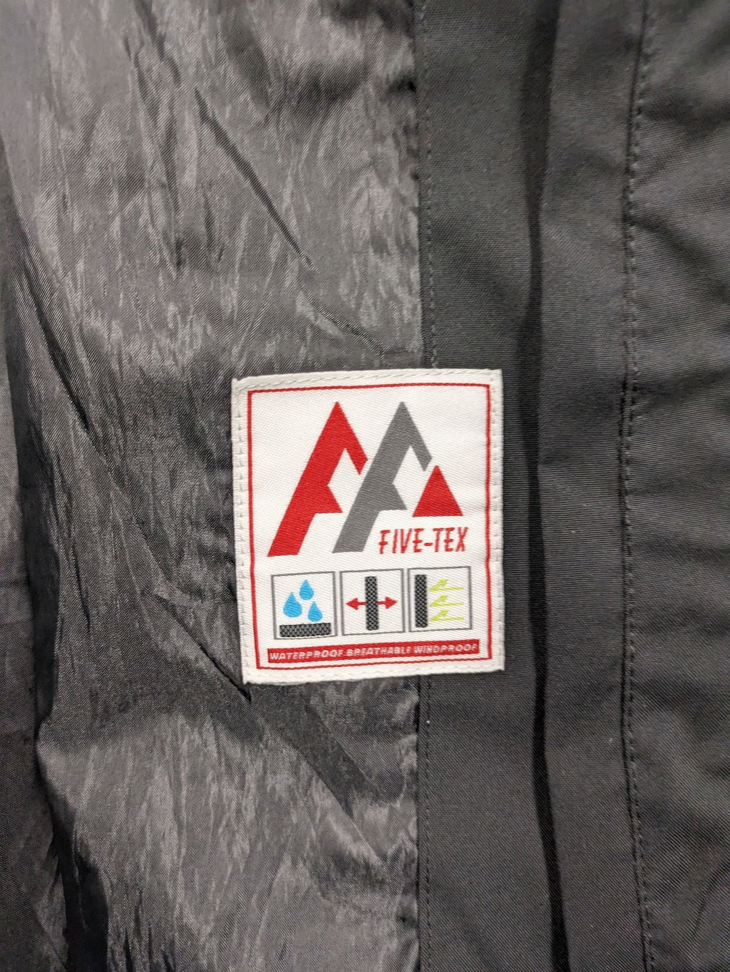 Fifty Five black outdoor jacket FIVE-TEX technology, full zip, stylish design.