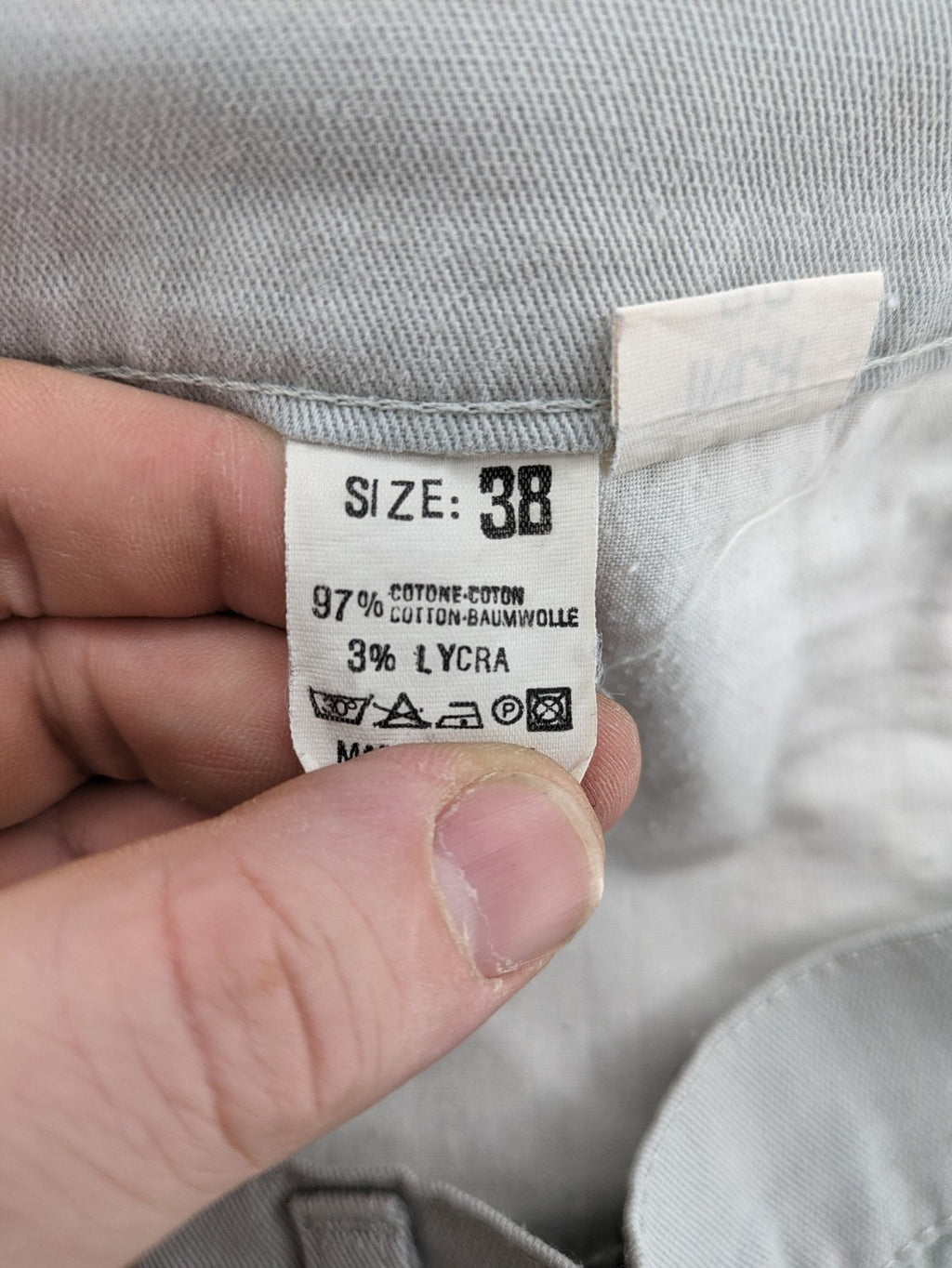 RIO PECOS grey shorts cotton-lycra blend with button closure and practical pockets