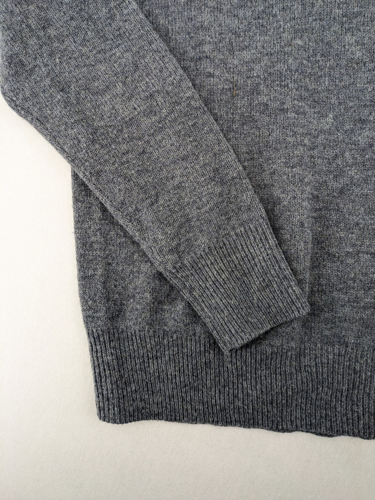Brookshire grey turtle neck jumper ribbed cuffs and hem soft wool blend