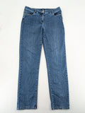 Walbusch blue straight jeans 5-pocket design with zipper and button closure