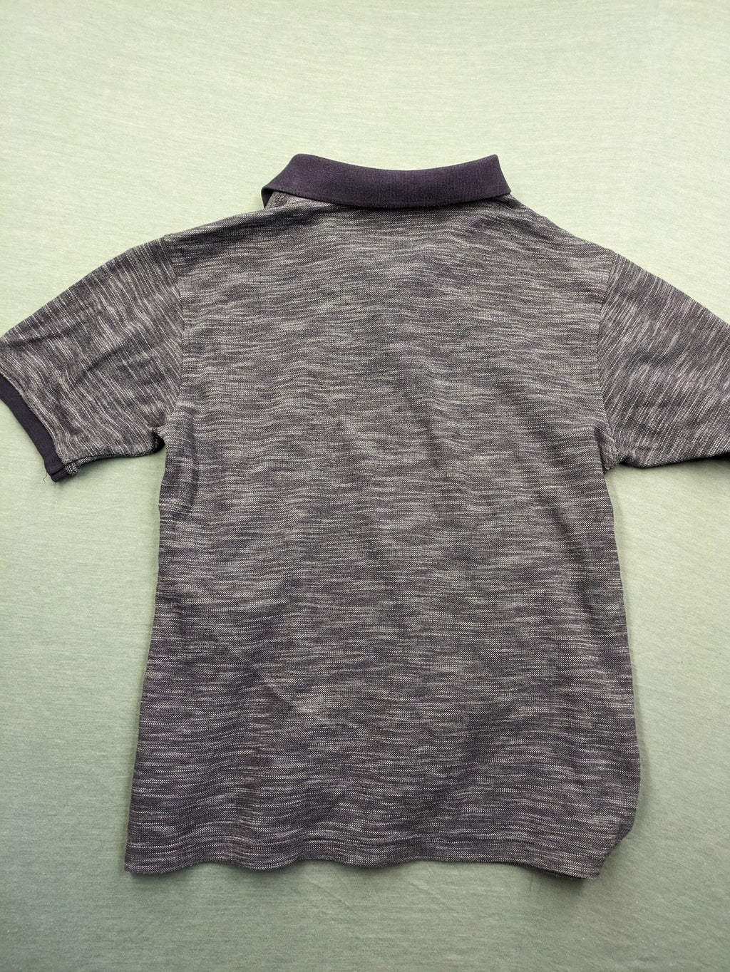 Nautica grey melange polo shirt with contrasting collar and embroidered sail logo.