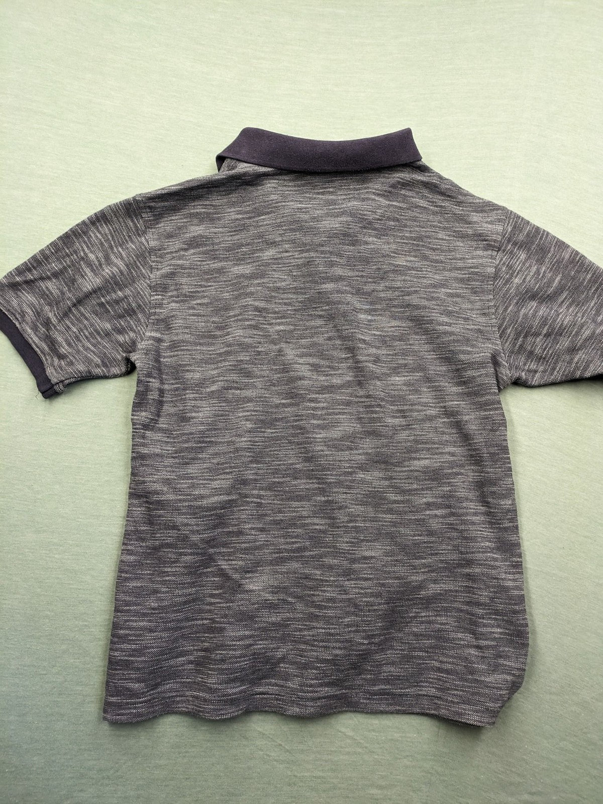 Nautica grey melange polo shirt with contrasting collar and embroidered sail logo.