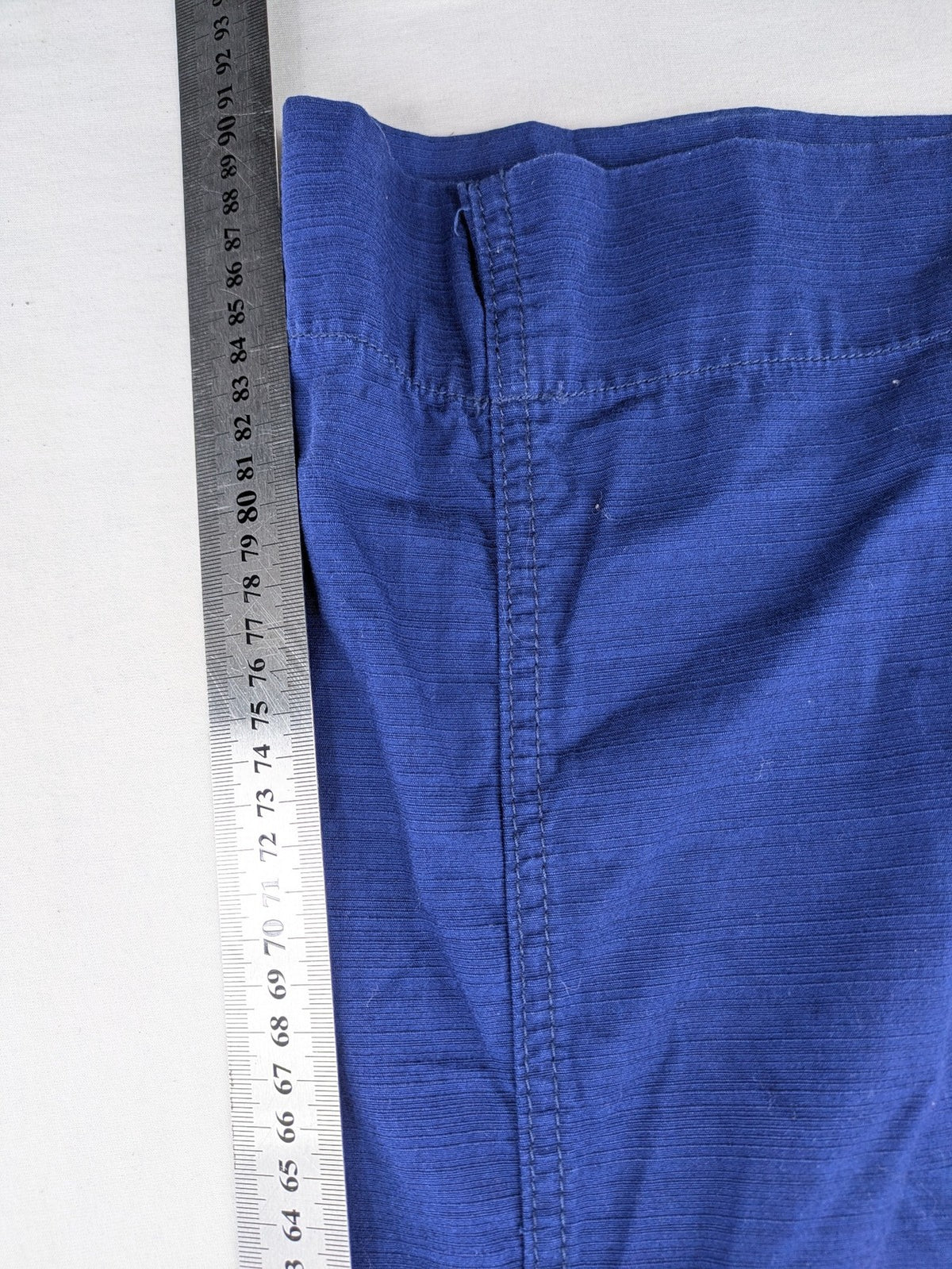 Long Tall Sally blue wide leg pants 100% cotton two-button closure