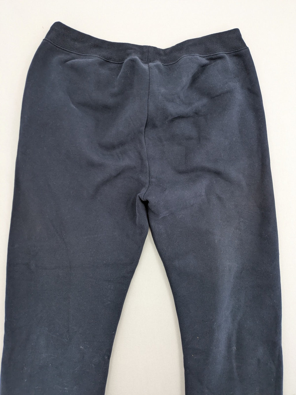 OPUS navy pants soft cotton blend elastic waistband with drawstring and heart logo patch