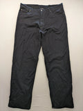 Watsons black straight jeans size 52 five-pocket design with zipper and stretch cotton.